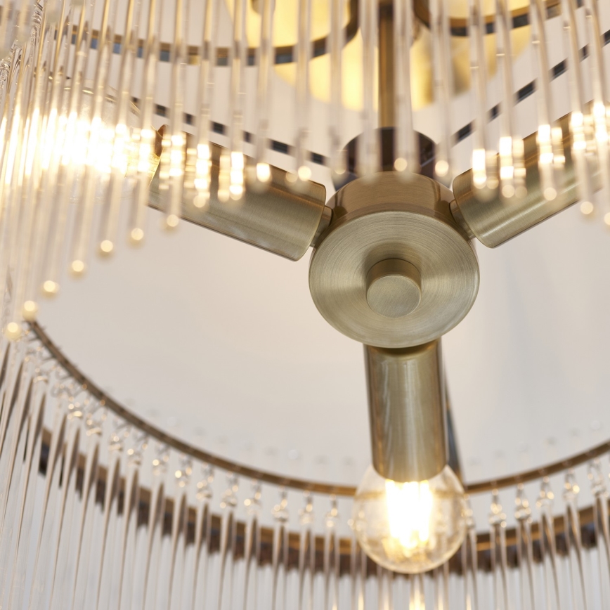 Endon 112575 - Přisazený lustr MARIETTA 3xE14/7W/230V mosaz/čirá