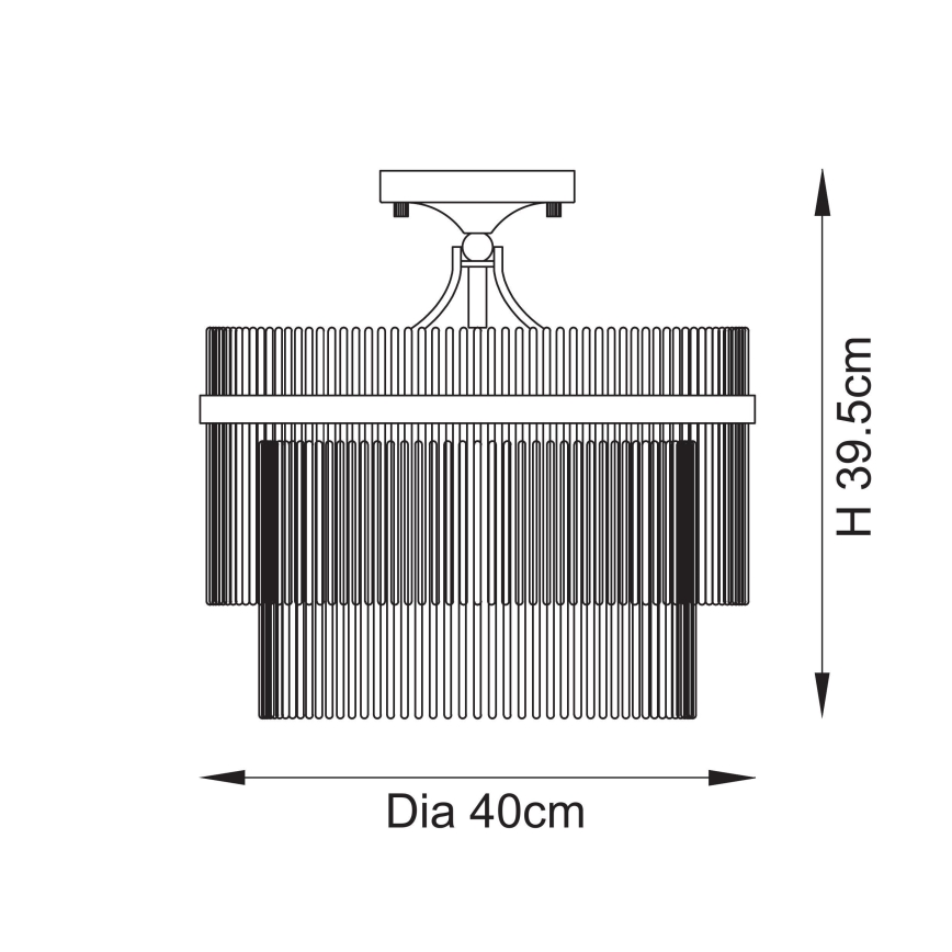 Endon 112575 - Přisazený lustr MARIETTA 3xE14/7W/230V mosaz/čirá