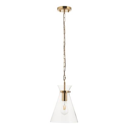 Endon 112859 - Lustr na řetězu HARLOW 1xE27/10W/230V mosaz