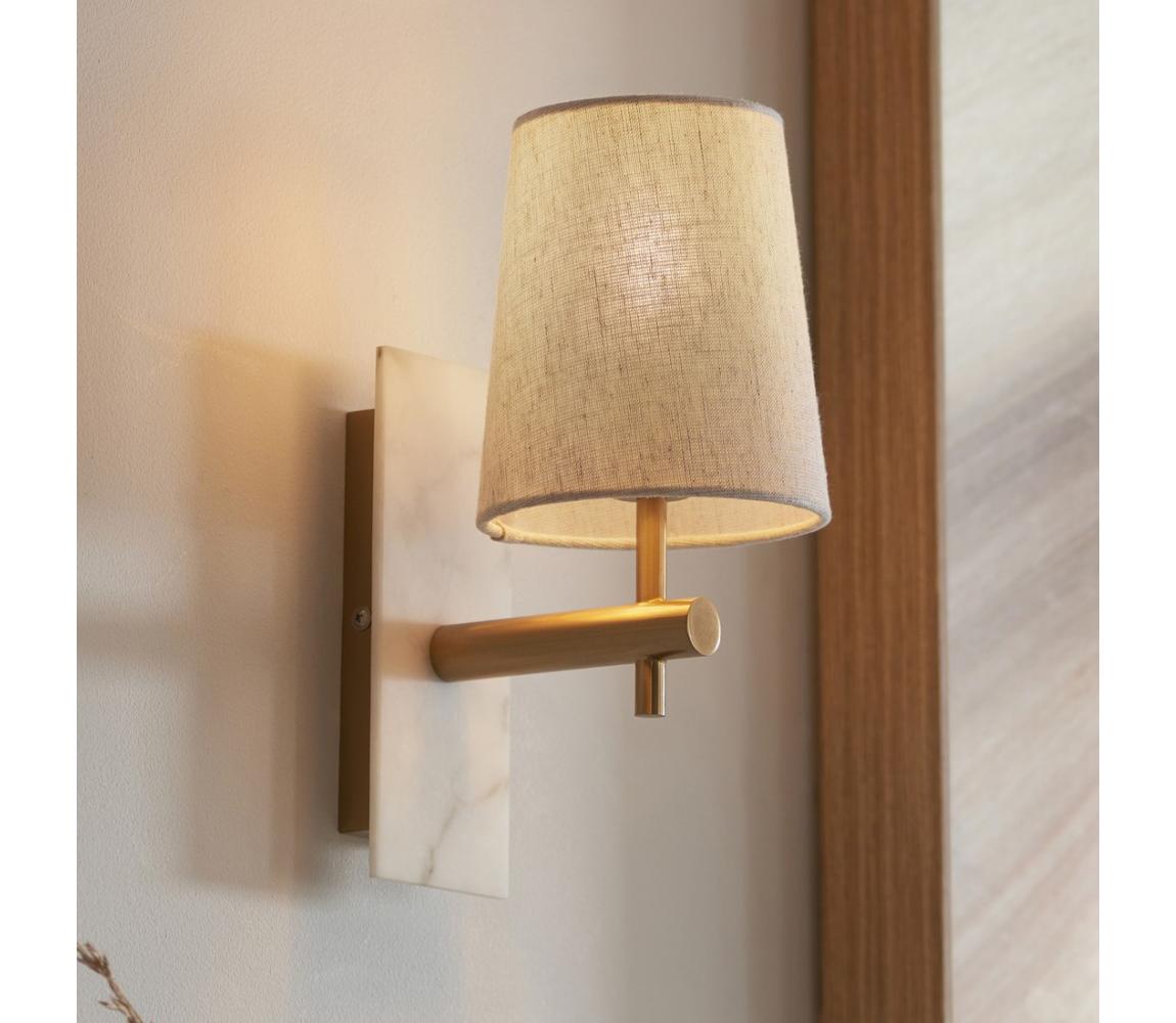 Endon 114200 - Nástěnná lampa 1xE14/7W/230V béžová/zlatá 114200