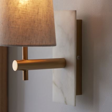 Endon 114200 - Nástěnná lampa 1xE14/7W/230V béžová/zlatá
