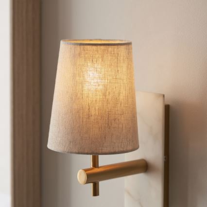 Endon 114200 - Nástěnná lampa 1xE14/7W/230V béžová/zlatá