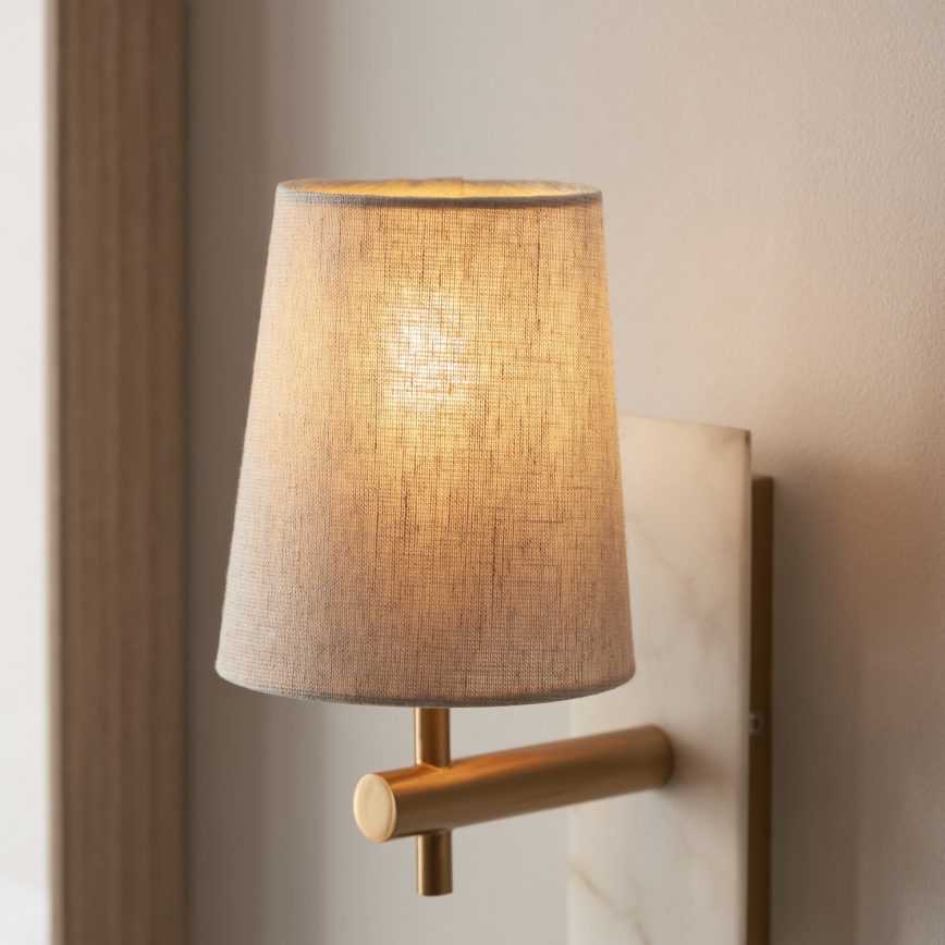 Endon 114200 - Nástěnná lampa 1xE14/7W/230V béžová/zlatá