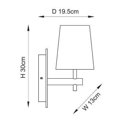 Endon 114200 - Nástěnná lampa 1xE14/7W/230V béžová/zlatá