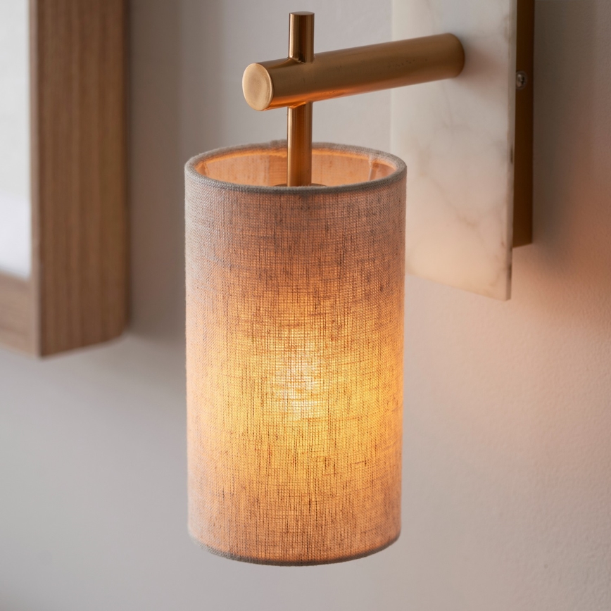 Endon 114201 - Nástěnná lampa 1xE14/7W/230V béžová/zlatá