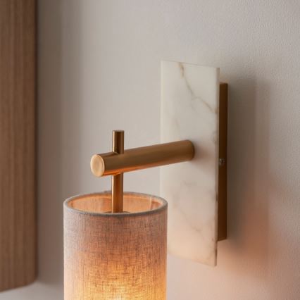 Endon 114201 - Nástěnná lampa 1xE14/7W/230V béžová/zlatá