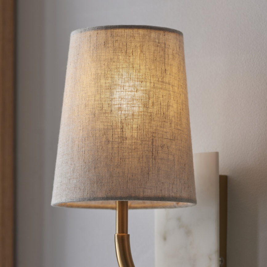 Endon 114202 - Nástěnná lampa 1xE14/7W/230V béžová/zlatá