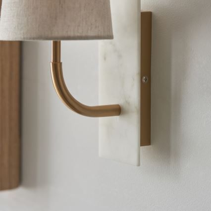 Endon 114202 - Nástěnná lampa 1xE14/7W/230V béžová/zlatá