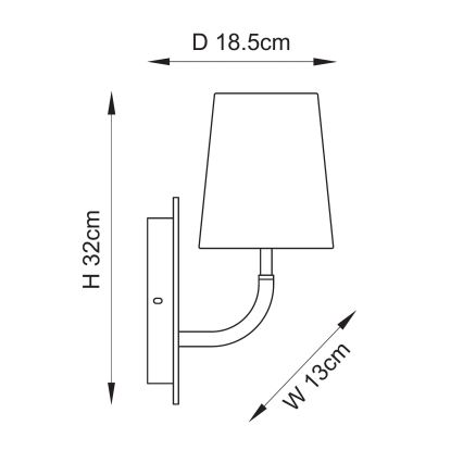Endon 114202 - Nástěnná lampa 1xE14/7W/230V béžová/zlatá