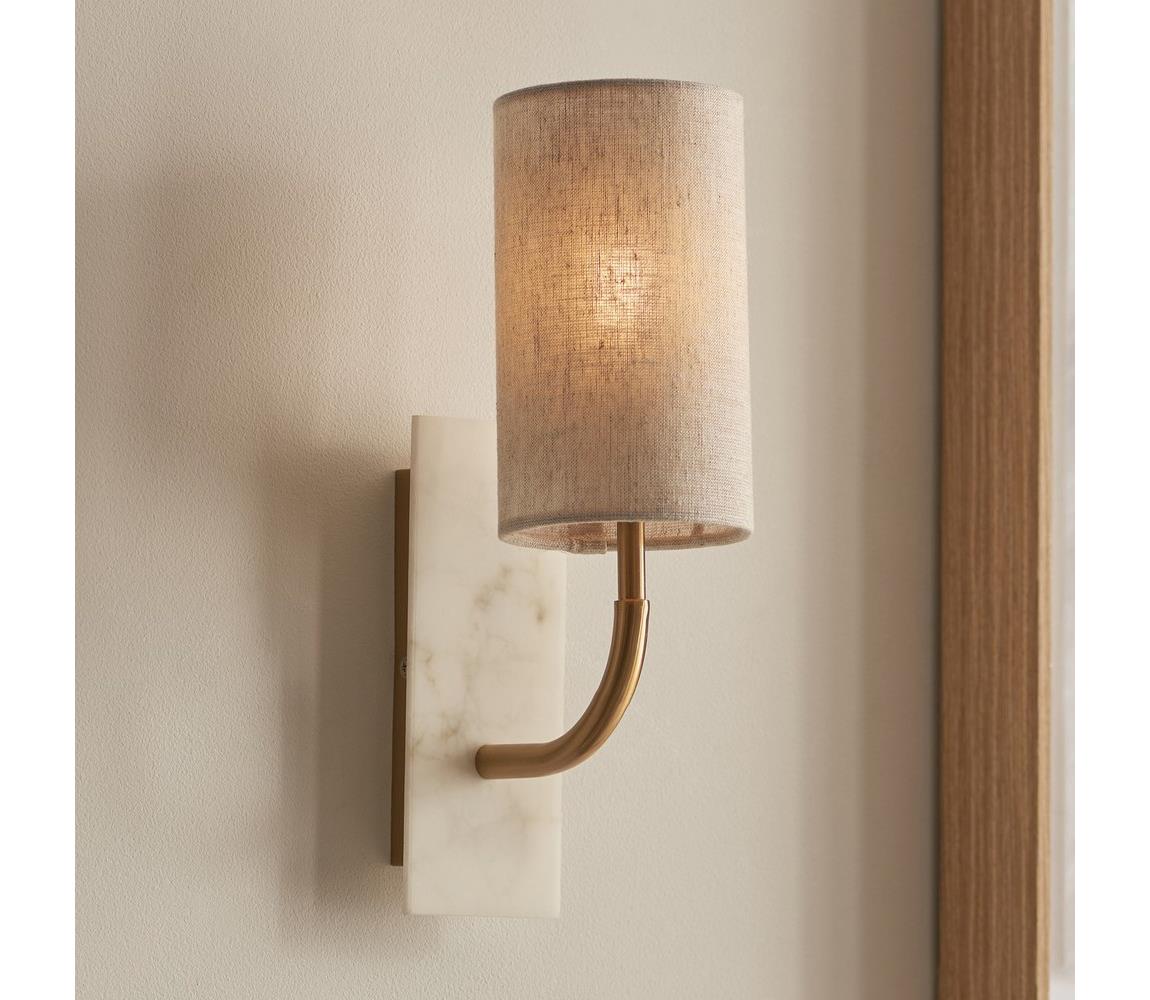 Endon 114203 - Nástěnná lampa 1xE14/7W/230V béžová/zlatá 114203