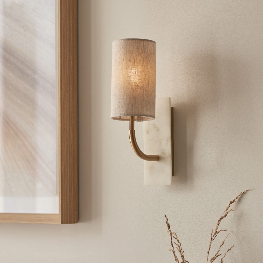 Endon 114203 - Nástěnná lampa 1xE14/7W/230V béžová/zlatá