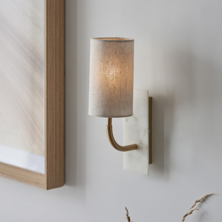 Endon 114203 - Nástěnná lampa 1xE14/7W/230V béžová/zlatá