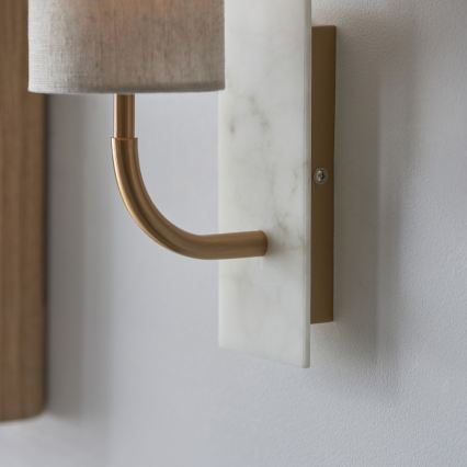 Endon 114203 - Nástěnná lampa 1xE14/7W/230V béžová/zlatá