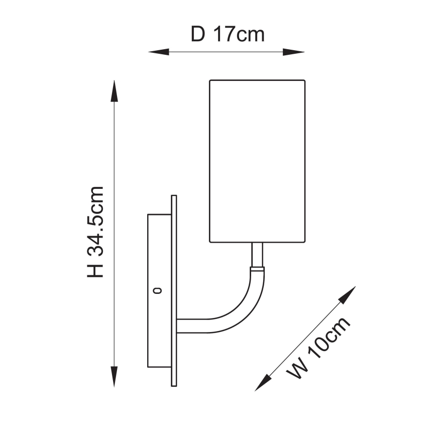 Endon 114203 - Nástěnná lampa 1xE14/7W/230V béžová/zlatá