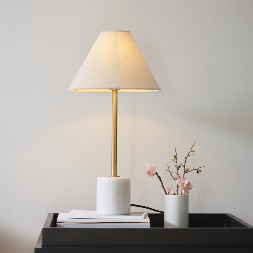Endon 114211 - Stolní lampa 1xE14/7W/230V béžová/mosaz