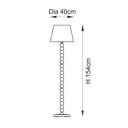 Endon 114634 - Stojací lampa HIGGLEDY 1xE27/10W/230V zelená/šedá