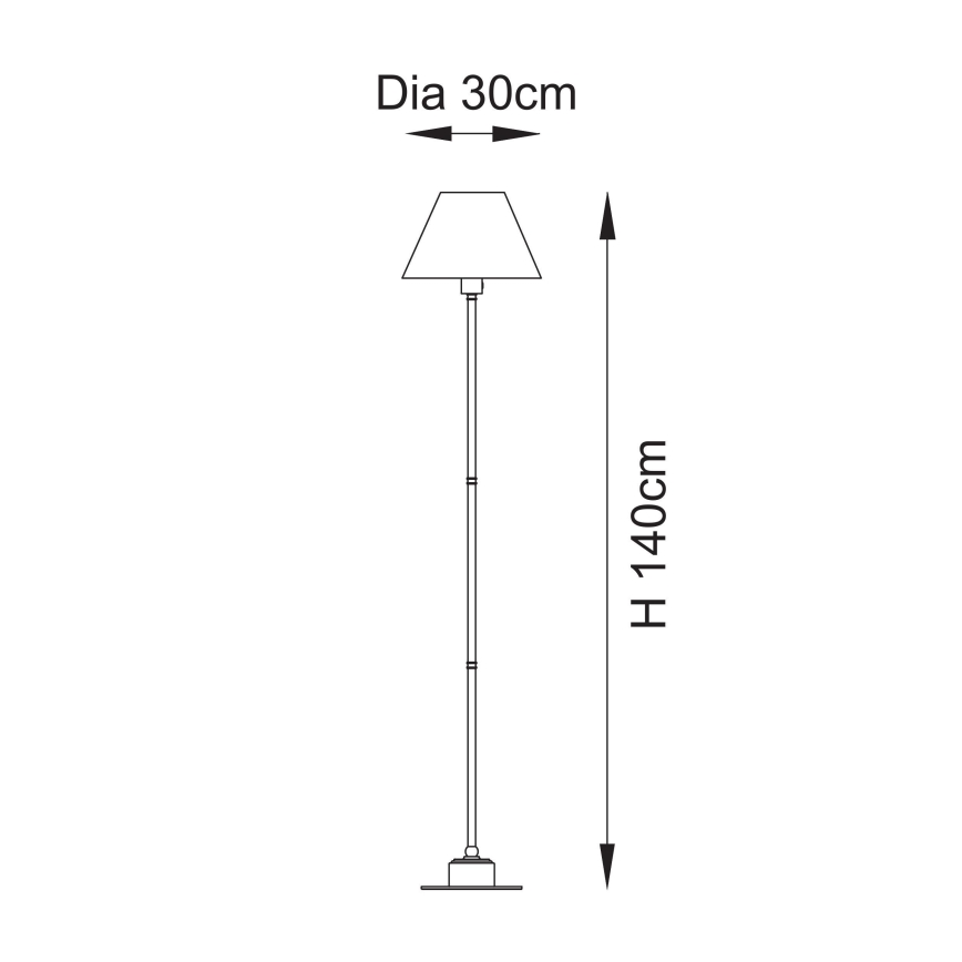 Endon 114778 - LED Stmívatelná nabíjecí stojací lampa BURLEY LED/1,5W/5V mosaz/modrá