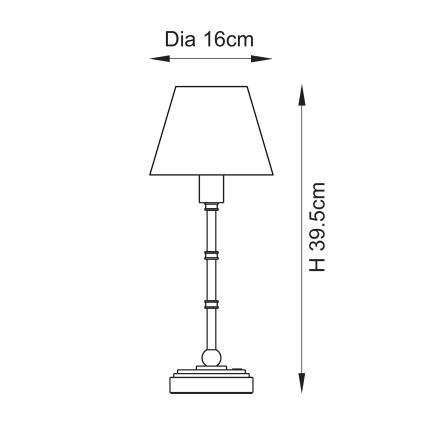 Endon 114800 - LED Stmívatelná nabíjecí stolní lampa BURLEY LED/1,5W/5V mosaz/zelená