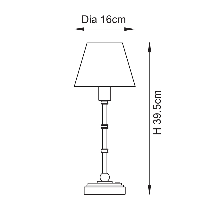 Endon 114800 - LED Stmívatelná nabíjecí stolní lampa BURLEY LED/1,5W/5V mosaz/zelená