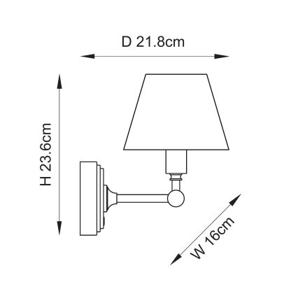 Endon 114817 - LED Stmívatelná nabíjecí nástěnná lampa BURLEY LED/1,5W/5V 3600 mAh mosaz/růžová
