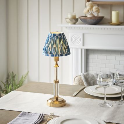 Endon 114846 - LED Stmívatelná nabíjecí stolní lampa MORTON LED/1,5W/5V 3600 mAh mosaz/modrá