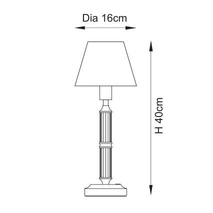 Endon 114846 - LED Stmívatelná nabíjecí stolní lampa MORTON LED/1,5W/5V 3600 mAh mosaz/modrá