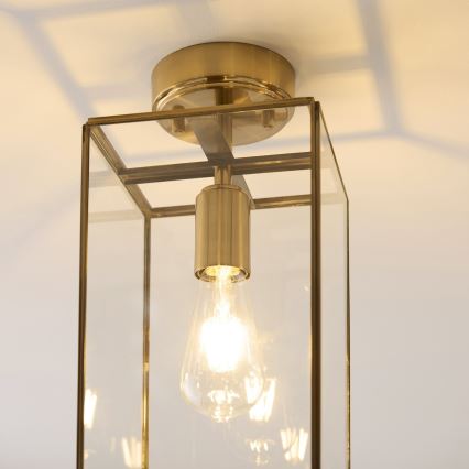 Endon 119143 - Přisazený lustr HAMMOND 1xE27/10W/230V mosaz