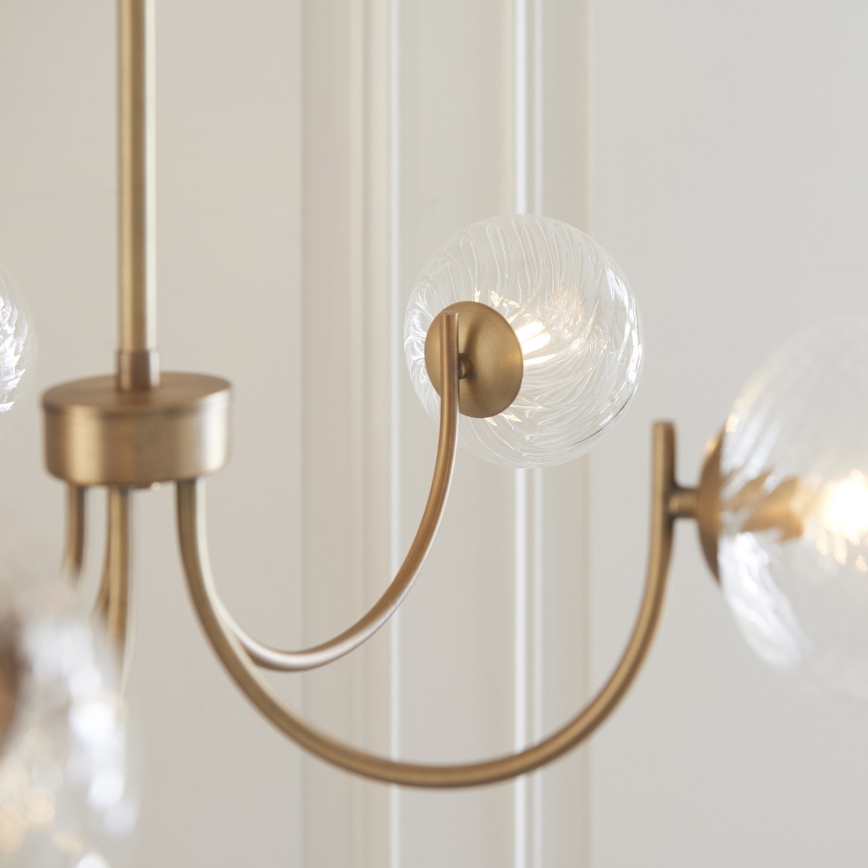 Endon 119210 - Lustr na tyči HAGUE 5xG9/5W/230V mosaz