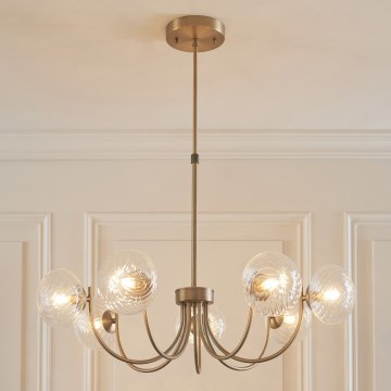 Endon 119224 - Lustr na lanku HAGUE 7xG9/5W/230V mosaz