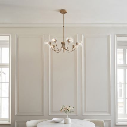 Endon 119224 - Lustr na lanku HAGUE 7xG9/5W/230V mosaz