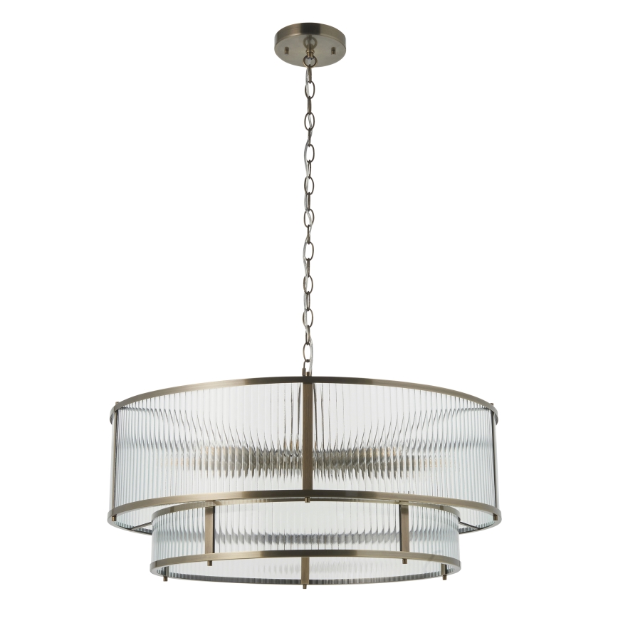Endon 119456 - Lustr na řetězu RIDGETON 8xE14/7W/230V matný chrom
