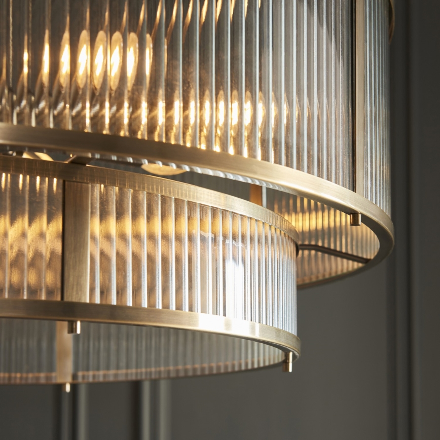 Endon 119456 - Lustr na řetězu RIDGETON 8xE14/7W/230V matný chrom