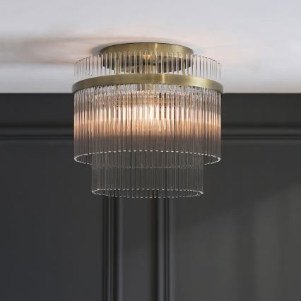 Endon 119492 - Přisazený lustr MARIETTA 1xE27/10W/230V mosaz/čirá