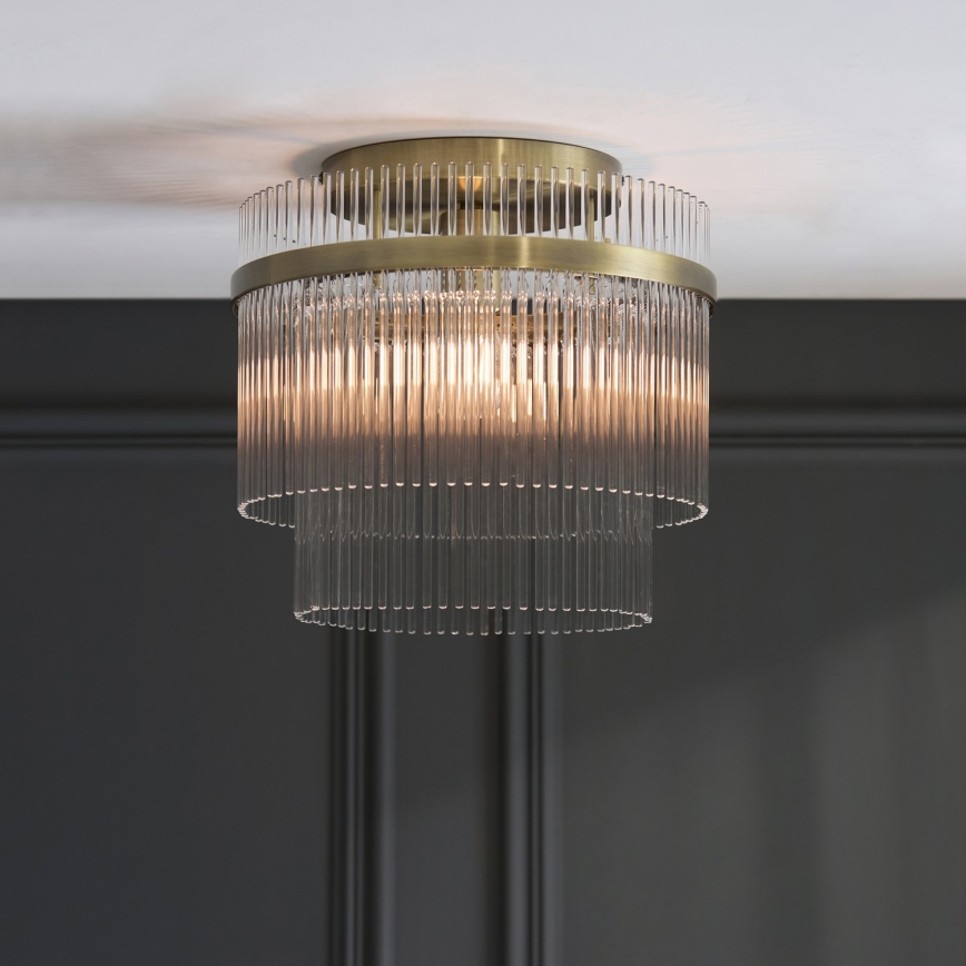 Endon 119492 - Přisazený lustr MARIETTA 1xE27/10W/230V mosaz/čirá