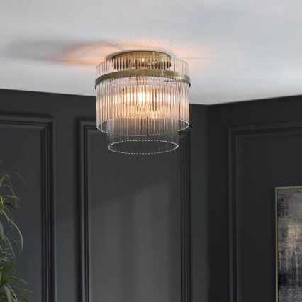 Endon 119492 - Přisazený lustr MARIETTA 1xE27/10W/230V mosaz/čirá