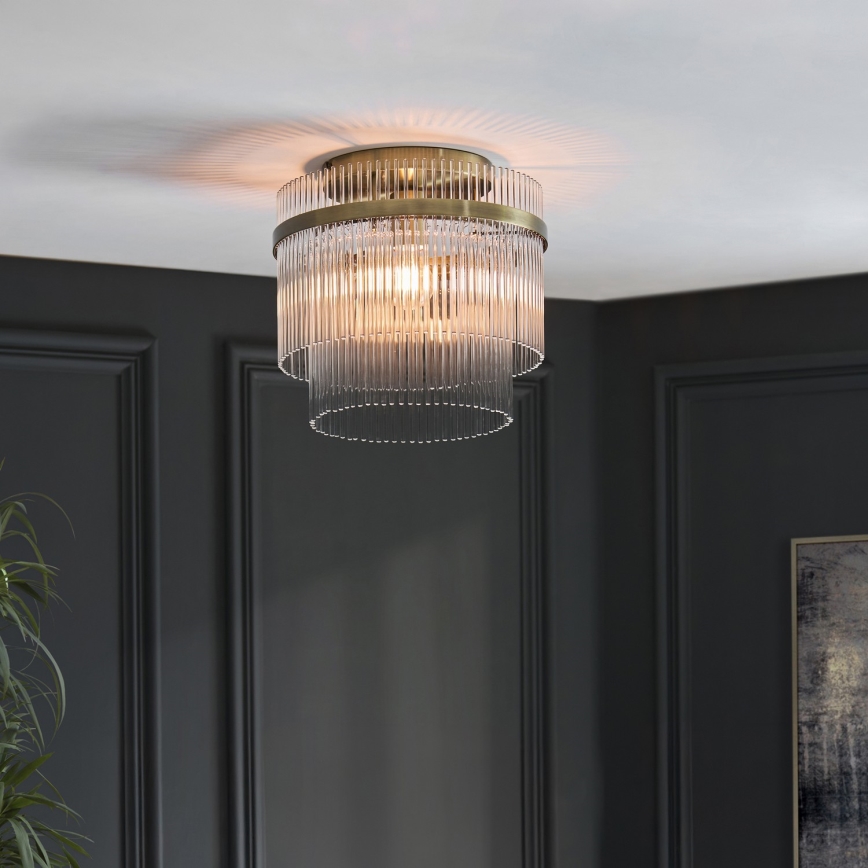 Endon 119492 - Přisazený lustr MARIETTA 1xE27/10W/230V mosaz/čirá