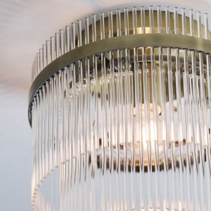 Endon 119492 - Přisazený lustr MARIETTA 1xE27/10W/230V mosaz/čirá