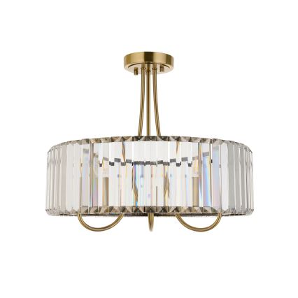 Endon 119609 - Lustr na tyči VISCONTI 3xE14/6W/230V mosaz