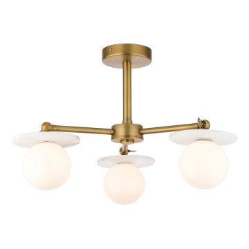 Endon 120036 - Lustr na tyči CERCHIO 3xG9/5W/230V mosaz