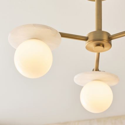 Endon 120036 - Lustr na tyči CERCHIO 3xG9/5W/230V mosaz