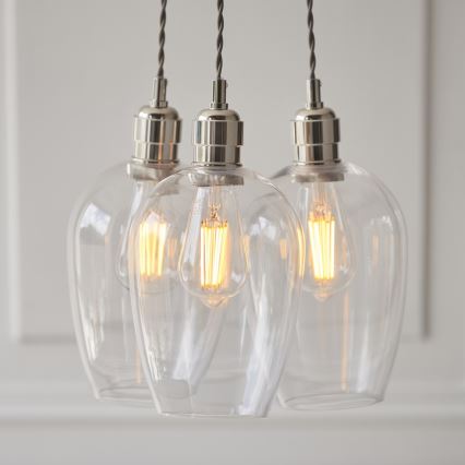 Endon 120644 - Lustr na lanku 3xE27/10W/230V lesklý chrom
