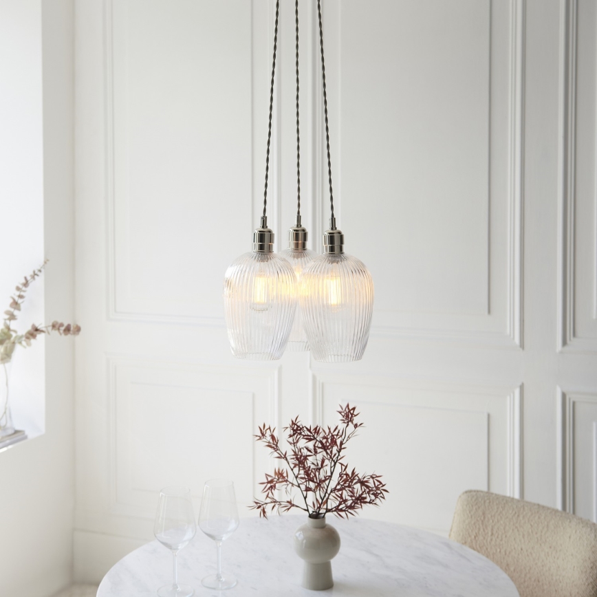 Endon 120652 - Lustr na lanku 3xE27/10W/230V lesklý chrom