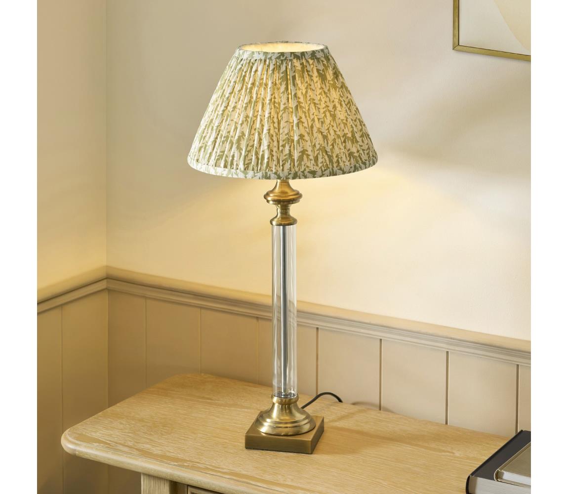 Endon 122515 - Stolní lampa AVEBURY 1xE27/10W/230V mosaz/zelená 122515