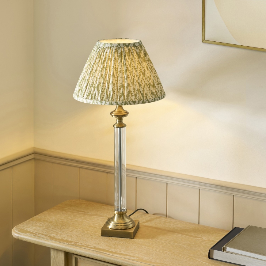 Endon 122515 - Stolní lampa AVEBURY 1xE27/10W/230V mosaz/zelená