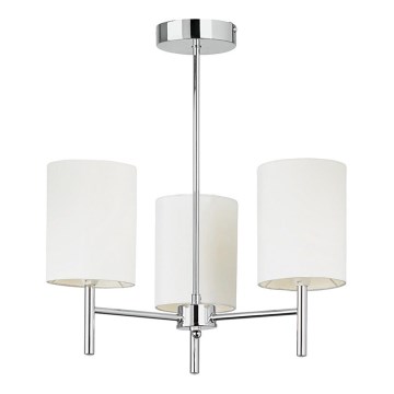 Endon 56642 - Lustr na tyči BRIO 3xE14/40W/230V lesklý chrom/bílá