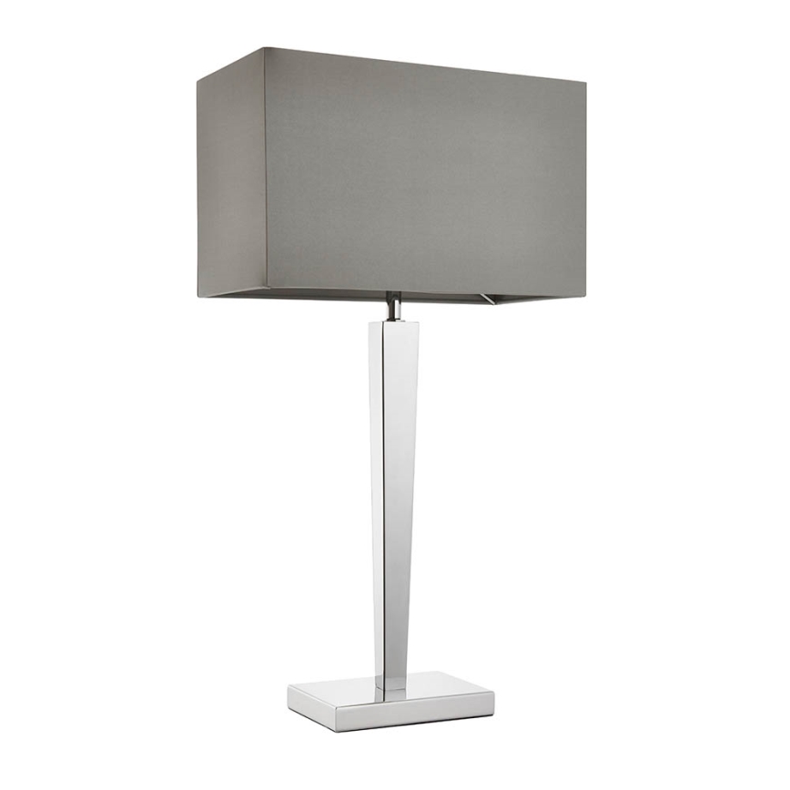 Endon 56707 - Stolní lampa MORETO 1xE27/60W/230V lesklý chrom/šedá