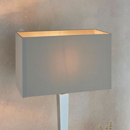 Endon 56707 - Stolní lampa MORETO 1xE27/60W/230V lesklý chrom/šedá