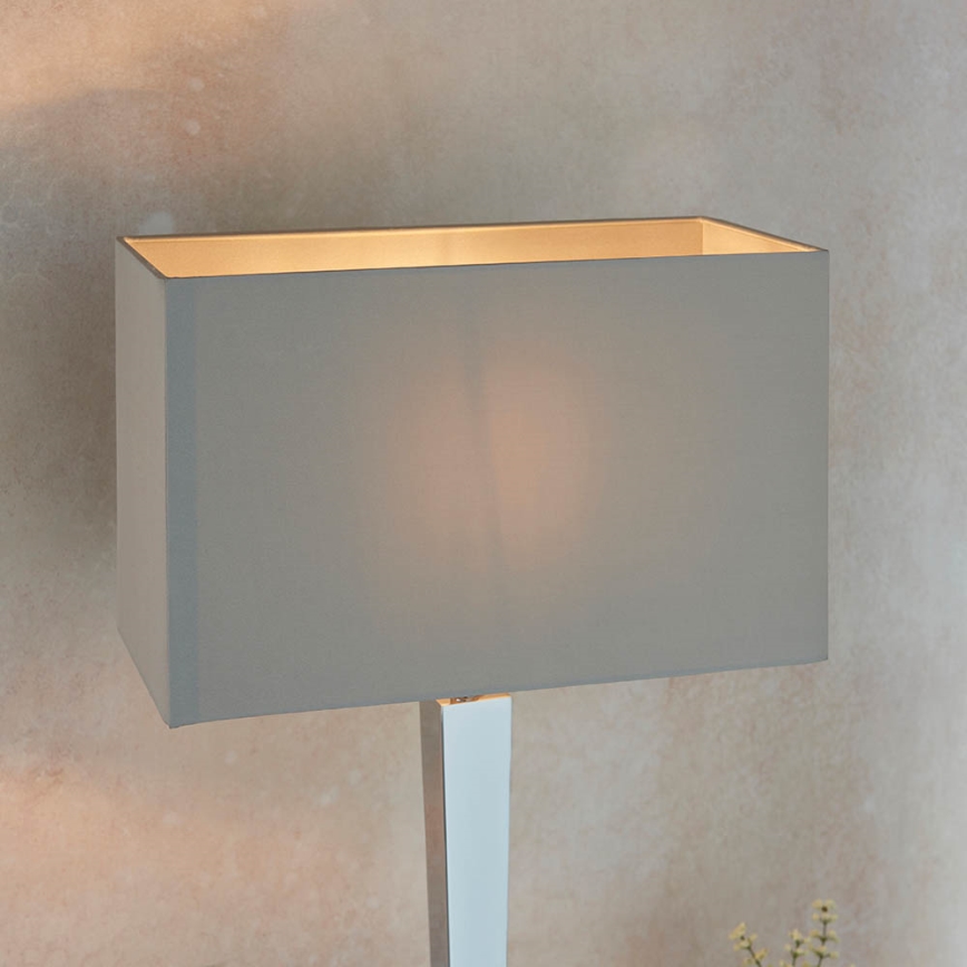 Endon 56707 - Stolní lampa MORETO 1xE27/60W/230V lesklý chrom/šedá