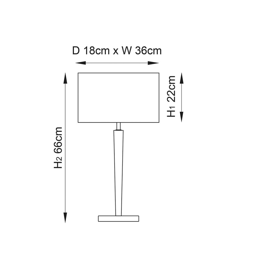 Endon 56707 - Stolní lampa MORETO 1xE27/60W/230V lesklý chrom/šedá