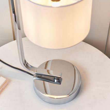 Endon 57917 - Stmívatelná stolní lampa CANNING 1xE14/40W/230V lesklý chrom/bílá